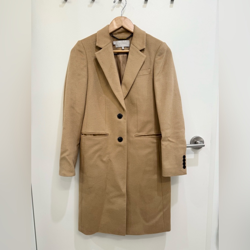 Hobbs London Tilda Wool Coat In Camel (Us 4/S) View 2